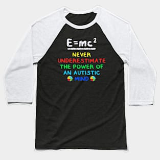 Einstein Autistic Genius Scientist Aspergers Baseball T-Shirt